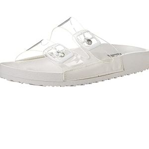 Dolce Vida | Clear Jelly Slides with Double Strap | Size 6